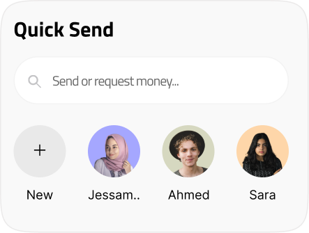 Quick Send: send or request money